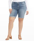 Фото #1 товара Шорты Silver Jeans Co. plus Size Elyse средняя посадка удобный посадка Бермуды