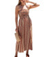ფოტო #1 პროდუქტის Women's Geo Print Belted Tube Beach Dress