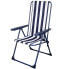 Folding Chair Aktive Striped White Navy Blue 46 x 101 x 59 cm (4 Units)