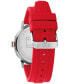 ფოტო #3 პროდუქტის Men's Red Silicone Strap Watch 46mm, Created for Macy's