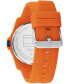 ფოტო #3 პროდუქტის Men's Quartz Orange Silicone Watch 44mm