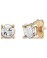 ფოტო #1 პროდუქტის Illusion Stud Earrings in 10k Gold, Created for Macy's