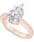 ფოტო #1 პროდუქტის Certified Lab Grown Diamond Pear Solitaire Engagement Ring (4 ct. t.w.) in 14k Gold