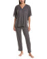 Natori 2Pc Pajama Set Women's Grey Xs