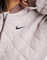 Nike reversible varsity bomber jacket in smokey mauve