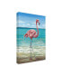 Фото #2 товара Картина холст масляная Trademark Global carolee Vitaletti Beach Walker Flamingo I - 20" x 25", Дом > Интерьер > Картины, постеры, гобелены, панно