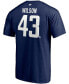 Фото #3 товара Men's Tom Wilson Navy Washington Capitals 2020/21 Alternate Authentic Stack Name and Number T-shirt