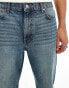 Фото #4 товара ASOS DESIGN straight leg jeans in tinted vintage light wash