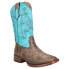 Roper Cowboy Classic Square Toe Cowboy Womens Blue, Brown Casual Boots 09-021-1