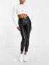 New Look Petite faux leather legging in black