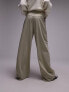 Topshop co-ord high waist tailored trouser in sand