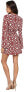 Stone Cold Fox 241248 Womens Kai Long Sleeve Wrap Dress Red Scarf Print Size 0