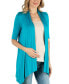Фото #1 товара Loose Fit Open Front Maternity Cardigan with Half Sleeve