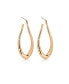 ფოტო #3 პროდუქტის Oblong 18k Gold Plated Abstract Hoop Earring