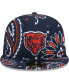 Фото #4 товара Men's Navy Chicago Bears Paisley 59Fifty Fitted Hat
