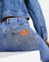 Фото #2 товара Wrangler high rise skinny jean in midwash blue