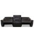 Фото #7 товара Lenardo 3-Pc. Leather Sofa with 2 Power Motion Recliners, Created for Macy's