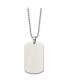 ფოტო #3 პროდუქტის Brushed Rounded Edge 2mm Dog Tag Ball Chain Necklace