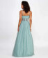 Фото #2 товара Juniors' Rhinestone-Embellished Mesh-Waist Gown, Created for Macy's