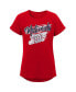 ფოტო #1 პროდუქტის Big Girls Red Washington Nationals Dream Scoop-Neck T-shirt