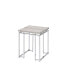 Chafik End Table, Natural Oak & Chrome