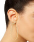 ფოტო #2 პროდუქტის Textured Pear-Shaped Hoop Earrings in 18k Gold-Plated Sterling Silver