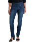 ფოტო #1 პროდუქტის Women's Peri Pull On Mid Rise High Stretch Straight Jeans
