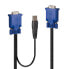 Фото #6 товара Lindy 32186 - 2 m - VGA - Black - Blue - USB - 15 Way HD Male - 15 Way HD Male