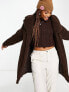 Фото #1 товара Monki borg teddy jacket in brown