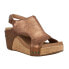 Фото #2 товара Corkys Carley Metallic Studded Wedge Womens Brown Casual Sandals 30-5316-ANBR