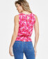 Фото #2 товара Women's Smocked Floral-Print Sleeveless Top, Created for Macy's
