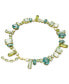 Фото #4 товара Swarovski gold-Tone Green-Hued Crystal Mixed Cut Collar Necklace, 14" + 1-3/4" extender