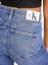 Фото #5 товара Calvin Klein Jeans high rise straight leg jeans in dark wash