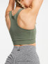 Monki sports crop top co-ord in green - MGREEN