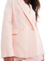 River Island linen blazer in light pink Розовый, 36 - фото #3