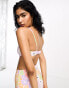 ASOS DESIGN mix and match underwired bikini top in pastel ditsy floral