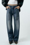 Trf slouchy mid-rise jeans with tab detail