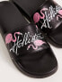 Hollister logo sliders in black