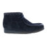 Фото #1 товара Мужские ботинки Clarks Wallabee Boot 26168811 синие из канваса