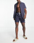 Rhythm short sleeve linen beach shirt co-ord in navy blue