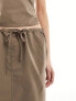 JJXX cargo maxi skirt co-ord in taupe