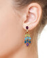 ფოტო #2 პროდუქტის EFFY® Multi-Gemstone (11 ct. t.w.) & Diamond (1/20 ct. t.w.) Chandelier Drop Earrings in 14k Gold