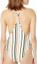 Volcom 265519 Women's Stripe Multi One Piece Swimsuit Size Medium