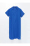 LCW Gömlek Yaka Düz Kısa Kollu Kadın Elbise