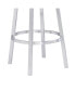 Фото #11 товара Madrid 26" Counter Height Swivel Gray Artificial leather and Brushed Stainless Steel Bar Stool
