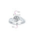 ფოტო #5 პროდუქტის Modern Geometric 3CT AAA CZ Tension Set Round Brilliant Cut Solitaire Engagement Ring For Women .925 Sterling Silver Wide Plain Band