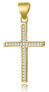 Gold-plated silver pendant Cross AGH592-GOLD