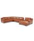 Фото #4 товара Darrium 5Pc Leather Sectional with Console, Created for Macy's