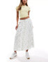 Фото #4 товара Pieces button front midi skirt in garden floral