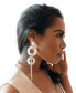 ფოტო #2 პროდუქტის Double Circle Charisma Drop Earrings